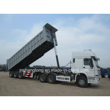 China Three Axles 35 Cbm 45ton Dump Semi Trailer with Hooks